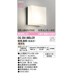 画像: オーデリック OG254980LCR(ランプ別梱) エクステリア ポーチライト LEDランプ 電球色 高演色LED 防雨型 黒色