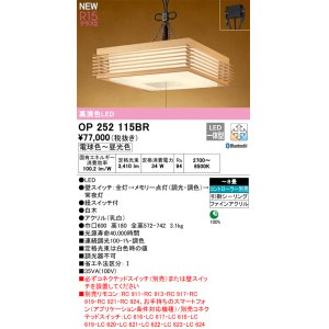 画像: オーデリック OP252115BR 和風照明 ペンダントライト 8畳 調光調色 Bluetooth リモコン別売 LED一体型 高演色LED 引掛シーリング 木製