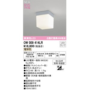 画像: オーデリック OW009414LR(ランプ別梱) エクステリア ポーチライト LEDランプ 電球色 高演色LED 防雨・防湿型 マットシルバー  ￡