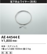 画像: コイズミ照明　AE44544E　防犯灯 別売 落下防止ワイヤー 防雨型