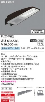 画像: コイズミ照明　AU43658L　防犯灯 LED一体型 昼白色 防雨型 ブラウン