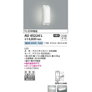 コイズミ照明 AU45223L 勝手口灯 ブラケットライト 天井直付・壁付取付