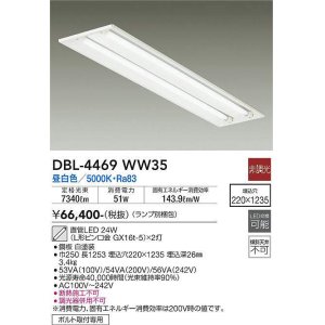 大光電機(DAIKO) DBL-4469WW25(ランプ別梱) ベースライト 直管LED 非調