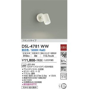 大光電機(DAIKO) DSL-5319WW スポットライト プラグタイプ LED内蔵 昼
