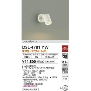 大光電機(DAIKO) DSL-4642YW スポットライト LED内蔵 非調光 電球色