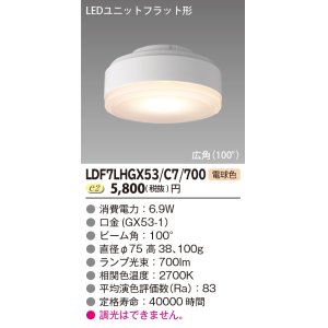 東芝ライテック LDF10LH53/C20/1200 LEDユニットフラット形 ランプ