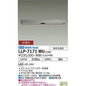 画像: 大光電機(DAIKO) LLP-7171WU アウトドアライト エリアポールライト 非調光 昼白色 灯具本体 スリムラインポール 2灯用 防雨・防湿形 ステンカラー