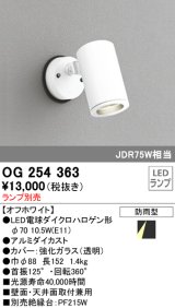 画像: 照明器具 オーデリック　OG254363　エクステリアスポットライト φ70LED電球ダイクロハロゲン形 電球色タイプ ランプ別売