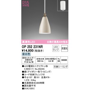 オーデリック OP252229NR(ランプ別梱) ペンダントライト 非調光 LED