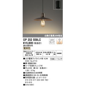 オーデリック OP252555LC(ランプ別梱) ペンダントライト LED電球