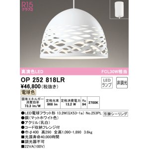 画像: オーデリック　OP252818LR(ランプ別梱)　ペンダントライト 非調光 LEDランプ 電球色 フレンジタイプ マットホワイト