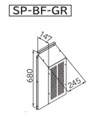 画像: ルームエアコン 日立　SP-BF-GR　部材 右吸込口フード