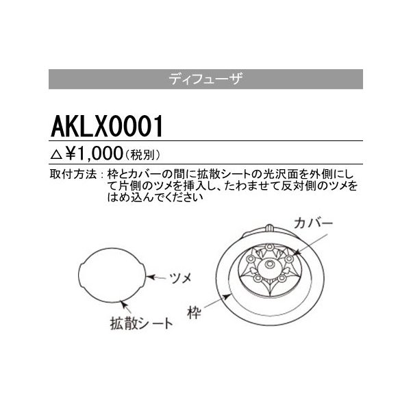 三菱 AKLX0001 ディフューザー (4枚1組) 受注生産品 [§] - まいどDIY 2号店