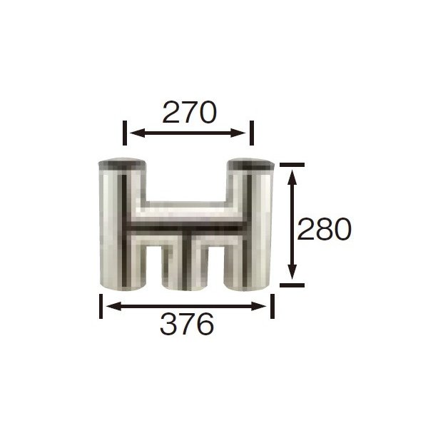 画像1: 長府/サンポット 石油暖房機 関連部材　SS-35E-1　煙突トップ[♪■] (1)