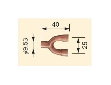 画像1: コロナ 石油暖房機部材 床暖房システム部材　USC-14　銅管配管 Y字管  [■【本体同時購入のみ】] (1)